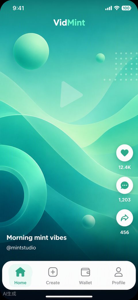 خلاصة الفيديو القصير في VidMint على iPhone – اكتشاف فيديو عمودي منعش