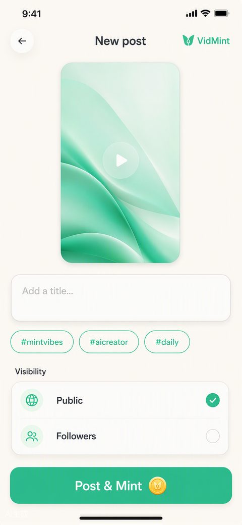 تدفق النشر في VidMint لنشر الفيديوهات القصيرة على TikTok وReels وShorts