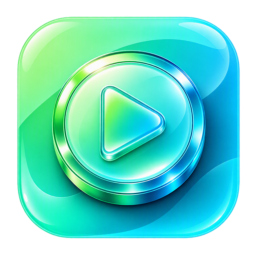 أيقونة تطبيق VidMint لصناعة الفيديو القصير بالذكاء الاصطناعي بلون نعناعي